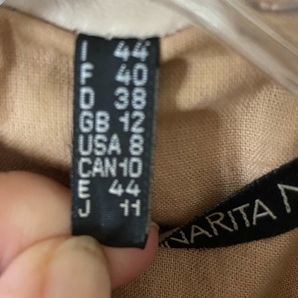 AnnaRita N genuinely leather Moto jacket in cream color, gently used siz… - Picture 9 of 10